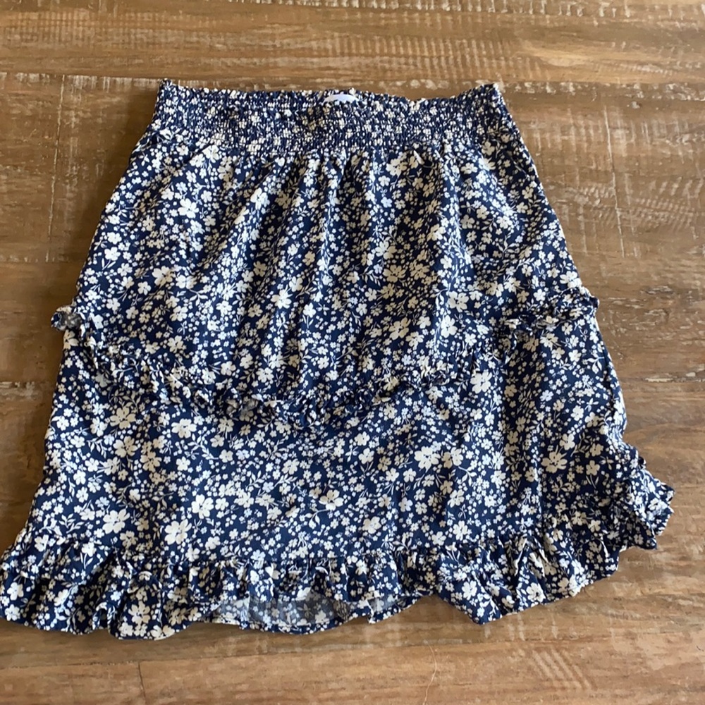 Navy and White Floral Nordstrom’s Skirt
